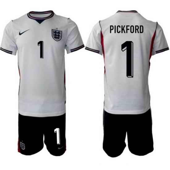 England FIFA World Cup 2026 White Soccer Jersey Jordan Pickford #1